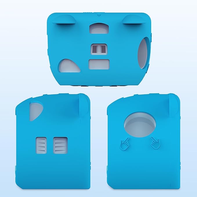 JCHPINE Silicone Cover Case for Punirunes Interactive Digital Toy, Protective Skin Sleeve for Punirunes Digital Pet Toys Squishy Characters Electronic Pets Accessories (Blue Case)
