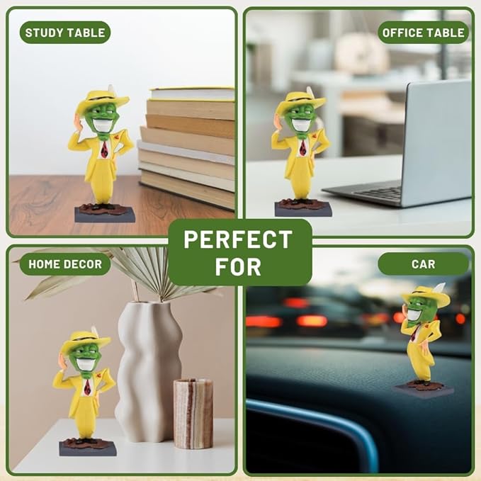 The mask Bobblehead Table Top Figure, 14 cm Tall, Perfect for Desk, Home, Office and car,for 15+ Years Age.