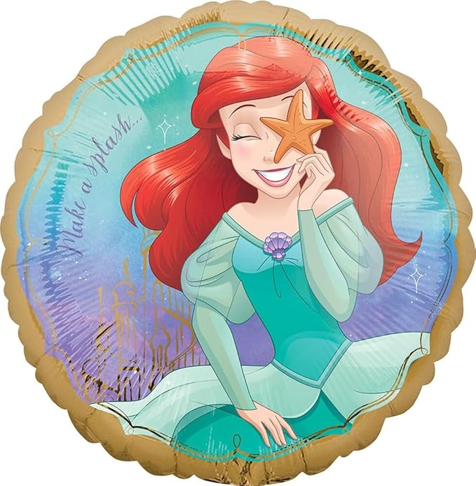 Anagram Princess Ariel 5th Birthday Party Supplies 6pc Little Mermaid Balloon Bouquet Decorations