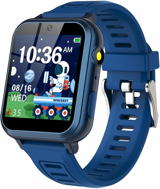 Smart Watch for Kids with 39 Puzzle Games HD Touch Screen Camera Music Player Pedometer Alarm Clock Calculator Flashlight 12/24 hr Gifts for 4-12 Year Old Boys Toys for Kids