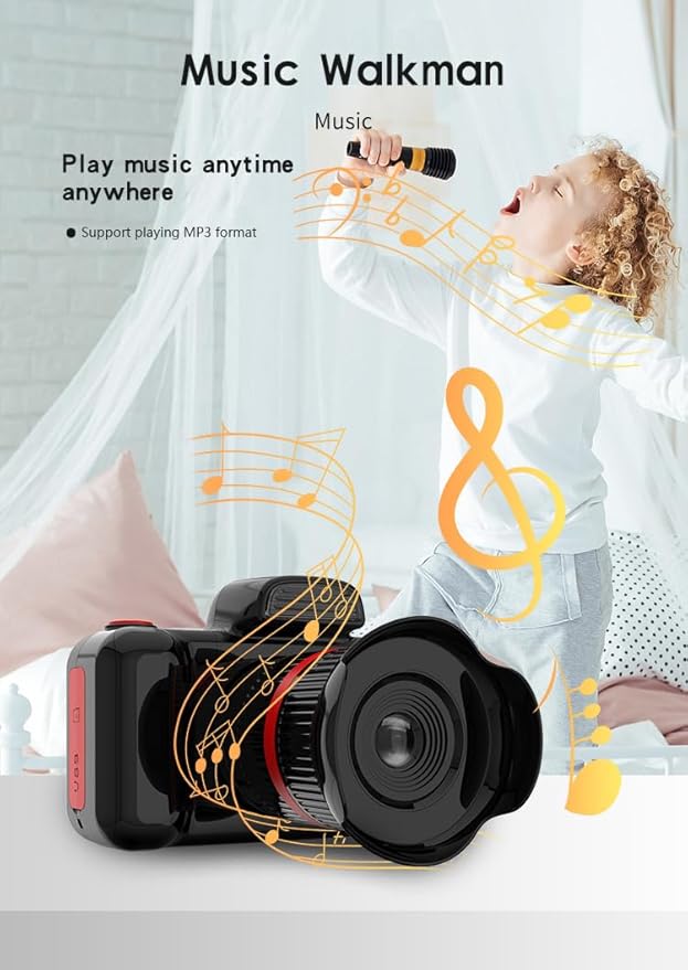 Kids Camera,Kids Digital Camera with Rotating Zoom Lens,1080P HD Digital for Kids with Flash,32GB SD,Christmas Birthday Gifts for Girls Boys 3-12 (Sky Blue, D31)