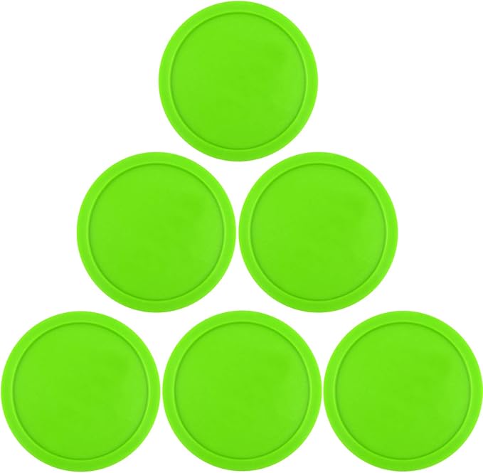 ONE250 3 1/4 inch Air Hockey Pucks, Full Size Goal Packs Replacement Accessories for Game Tables (6 Pcs)