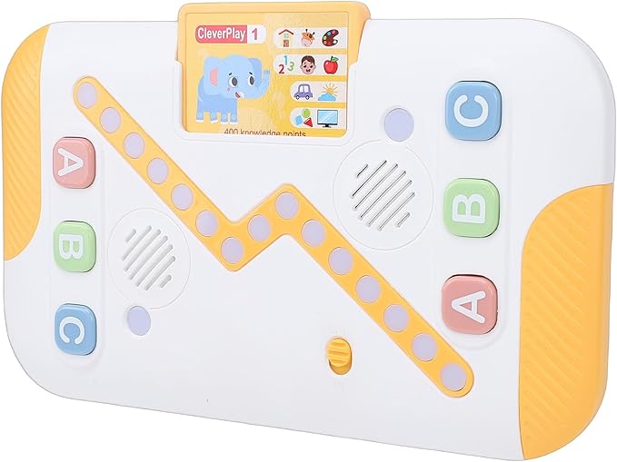 Alomejor Interactive Learning Quiz Card Reader, Voice Activated Educational Toy with 400+ Audio Questions for Kids Ages 3-8, Screen Free Early Education Tool for Home and Kindergarten