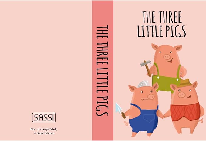 Sassi: My First Library - Fairy Tales - 8 Cardboard Mini-Book Set, Learn by Reading & Playing, Illustrated Story Books, Portable Box, Kid-Toddlers 2+