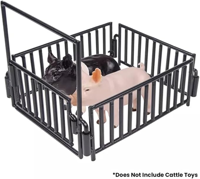 Little Buster Toys Hog, Lamb & Goat Stall | 1:16 Scale All-Metal Livestock Pen Accessory | Realistic Farm & Ranch Display Toy | Holiday Collectible Gift for Livestock Enthusiasts & Farm Toy Collectors