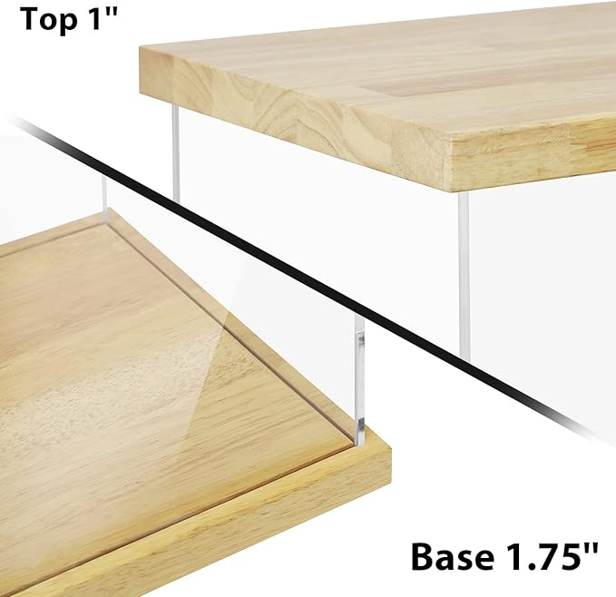 BenchPro Clear Acrylic Display Case for Trophy, Collectibles, Assemble Cube Display Box Stand Dust Proof Protection Showcase for Action Figures Toys. (1" Thick Wood, 20" H x 12" L x 12" D)