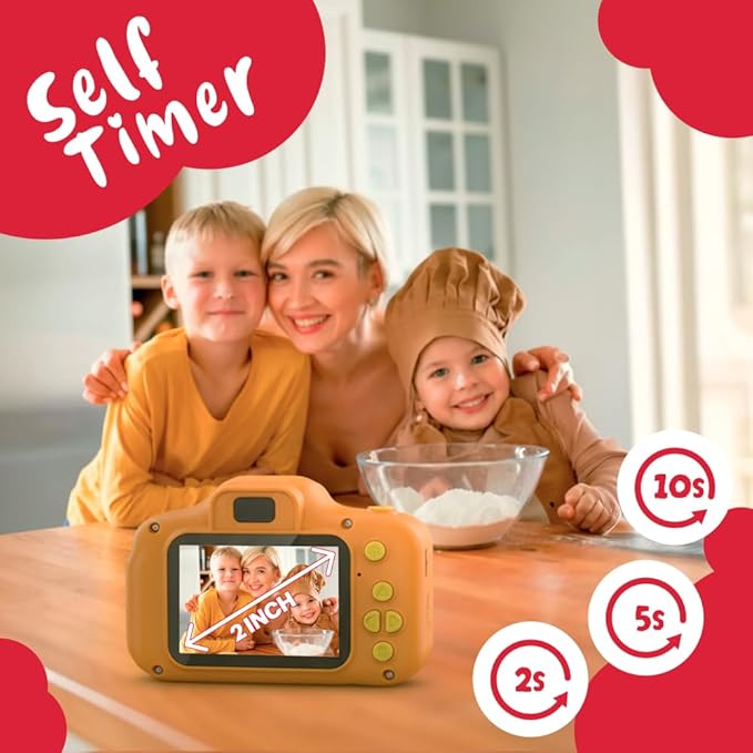 AGFA Photo Kids Digital Camera for 3-8 Year Old Boys & Girls – 12MP Photo & Video Camera, 2” LCD Screen, Anti-Shake, Fun Filters, Rechargeable Battery, Great Gift for Kids