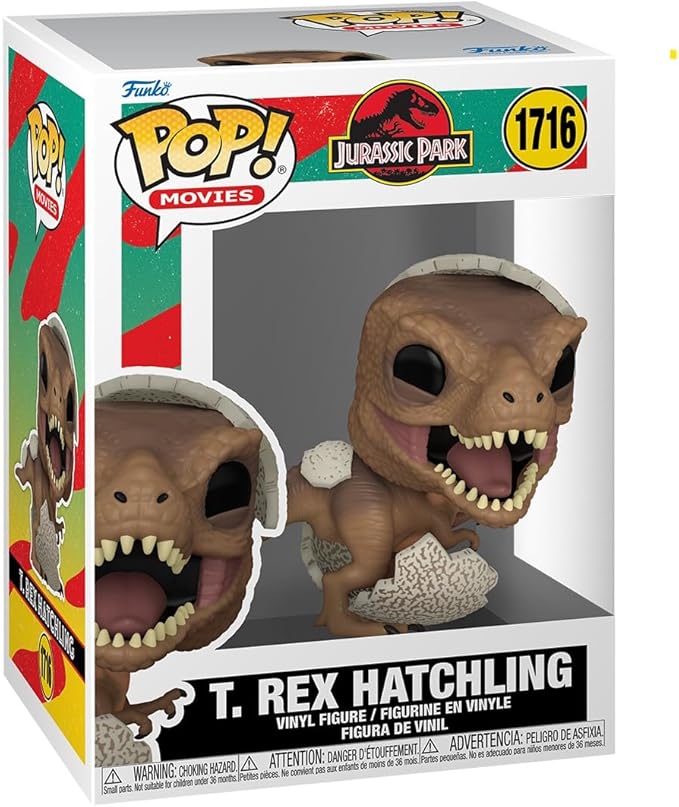 Funko Pop Movies: Jurassic Park Hatchling - Tyrannosaurus - T. Rex Hatchling - Collectable Vinyl Figure - Gift Idea - Official Merchandise - Toys for Kids & Adults - Action/Adventure Fans