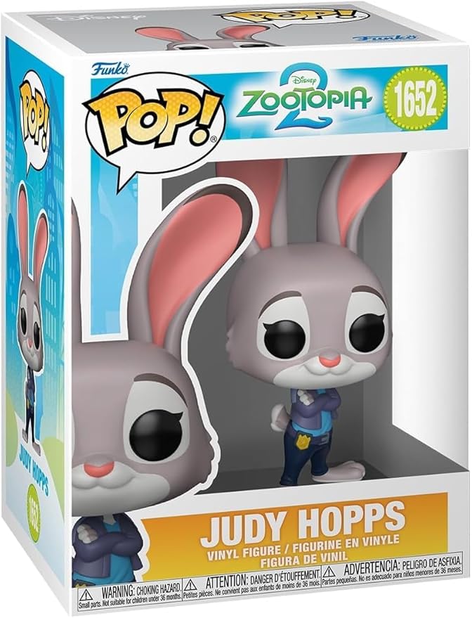 POP Funko Disney: Zootopia 2 - Judy Hopps Vinyl Figure (Bundled with Compatible Box Protector Case), Multicolor, 3.75 Inches