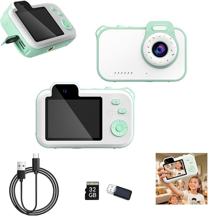 High-Definition 4K Kids Camera Toys for 3-12 Year Old Boys Girls,Mini Kid Digital Video Camera Children Camera Toy Dual-Lens Camera with 2.8in Color Screen,Best Christmas Birthday Gifts