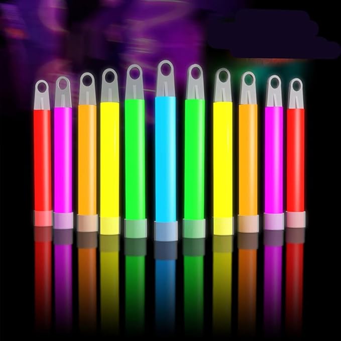 Glow Fever Bulk 50ct 4" Glow In The Dark Sticks, For Kids Party Supplies Birthday Party Favors Halloween Accessory Game Prizes or Treats, Multi