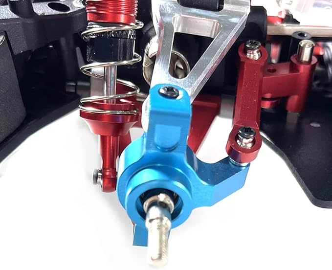 RC Car Accessories for Mxj for Hyper for Go 1/14 14301 14302 Upgraded Metal Steering Cup Block Remote Control Car Modified Accessories Parts(Red)