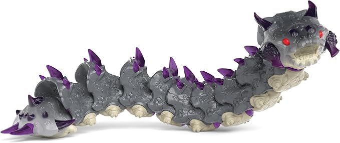schleich Eldrador Creatures - 10” Shadow Worm Action Figure with Movable Body - Spiked Bug Monster Toy for Battle Fun - Large Beast Figurine for Imaginative Play for Boys and Girls - Kids 7+ | 70830