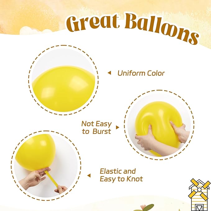 60pcs Tractor Balloons 12inch with Black Green and Yellow Balloons for Baby Shower Farm Tractor Birthday Party Decorations