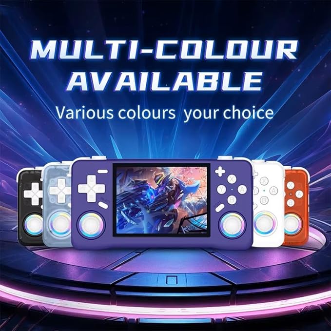 Retro Handheld Game Console - Open Source Linux System, 3.5-inch Full-Lamination Screen, 18000+ Classic Games, 4000mAh Battery Portable Handheld (Translucent Black)
