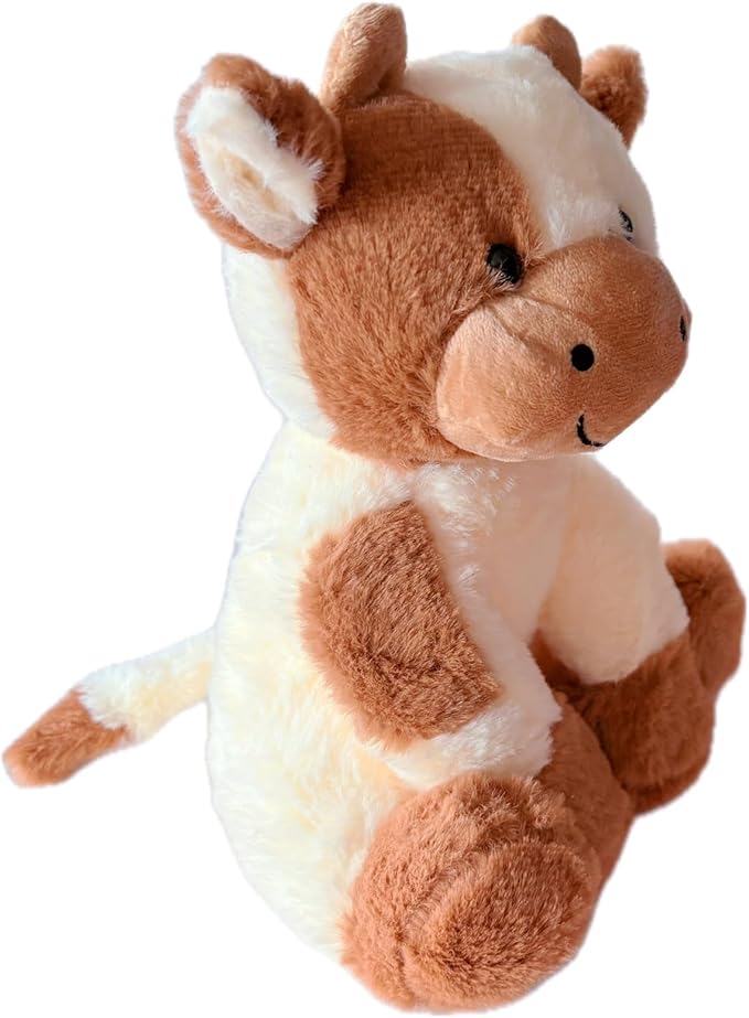 9 inches Cow Stuffed Animal Soft Plush Cute Cow Doll for Boys Girls (Brown Cow)