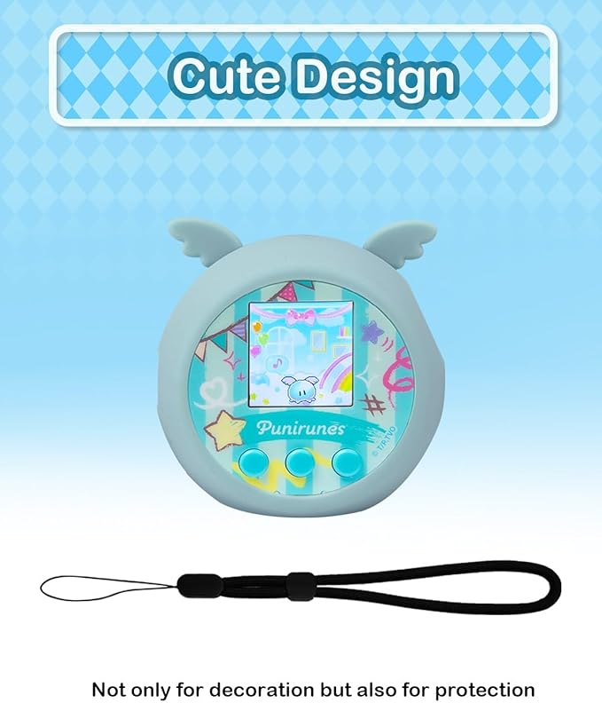 Silicone Case Compatible with Punirunes Interactive Digital Toy - Protective Sleeve with Lanyard (Case Only) - Teal