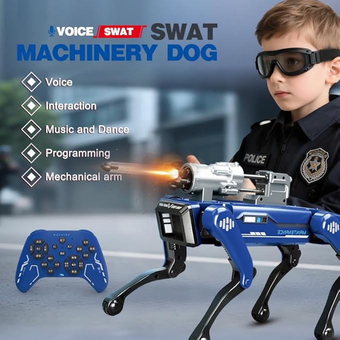 Smart Robot Dog for Kids, Voice & Remote Control Interactive AI Robotic Pet with 30+ Lifelike Actions, Programmable & Dancing STEM Toy, Best Gift