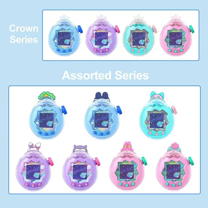 for Tamagotchi Paradise Clear Case and Replacement Lid Set, Ideal for DIY Fans, Collectors and Display, for Paradise Tamagotchi Accessories, with Lanyard (No Device/Film)