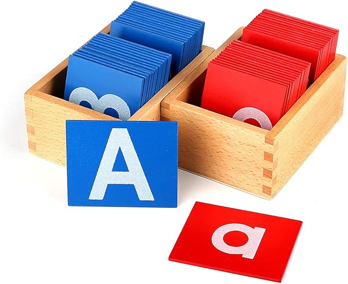 Montessori Sandpaper Letter Learn Alphabet Tractile Learning Phnonics Letter Recognition Pre-Writing Skills Homeschooling Classroom Activities Occupational Therapy Sensory Material Educational Toy