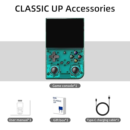 Classic Up Retro Handheld Game Console,Portable Game with 3.5 Inch IPS Screen,with 64G TF Card Pre-Installed 4353 Games Supports 5G WiFi Bluetooth HDMI and TV Output 35XXPRO