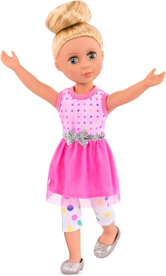 Glitter Girls 14-Inch Doll Clothes & Accessories – Stay Sparkly Dress & Leggings Regular Outfit – for Girls 3+ Years – Children’s Toys