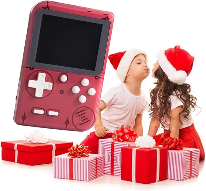 Retro Mini Game Machine with 400 Classical FC Games Handheld Game Console 2.8-Inch Color Screen Support for TV Output , Presents Birthday for Kids, Adults (Red)