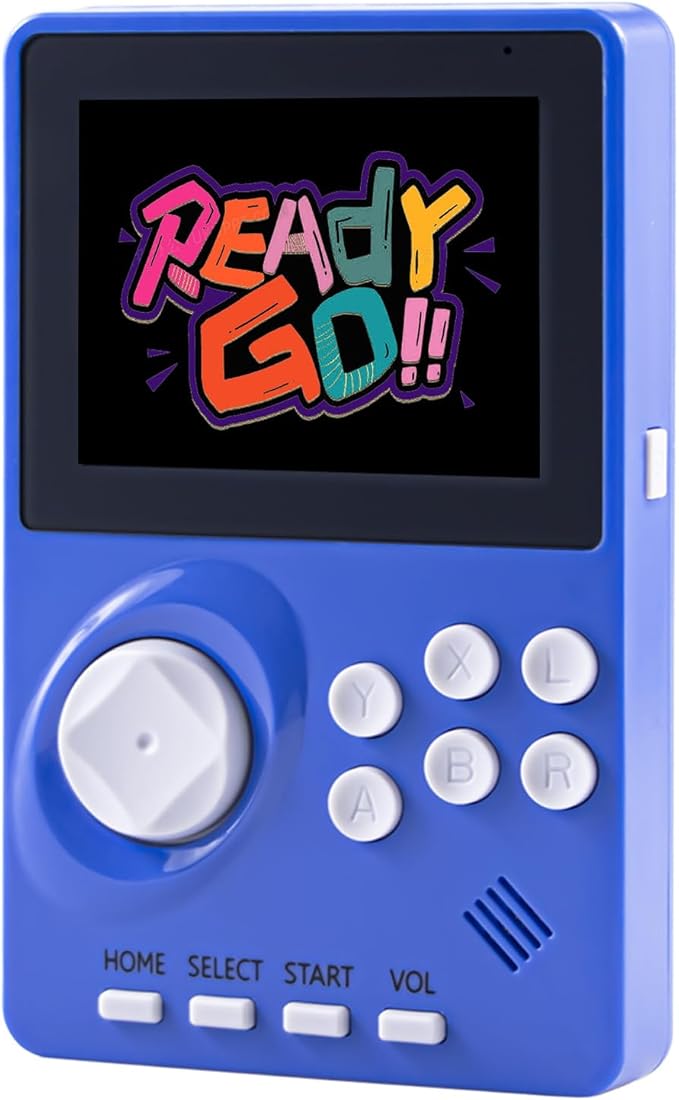 Kids Handheld Video Game Console Built in 100 16-bit Games, Handheld Retro Gaming Console, Trave-Friendly Game Console, 2.8" Color Screen, Rechargeable Battery, Handheld Game for Boy Girl (Dark Blue)