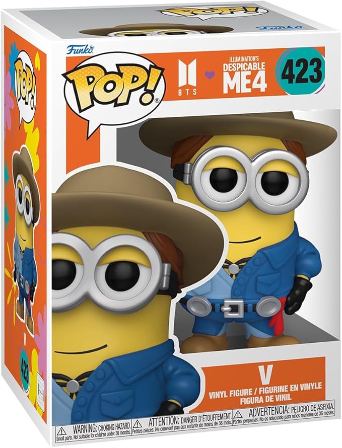 Funko POP! Rocks: Minions X BTS - V - BTS + Minions - Collectable Vinyl Figure - Gift Idea - Official Merchandise - for Kids & Adults - Movies, Music Fans - Model Figure for Collectors and Display