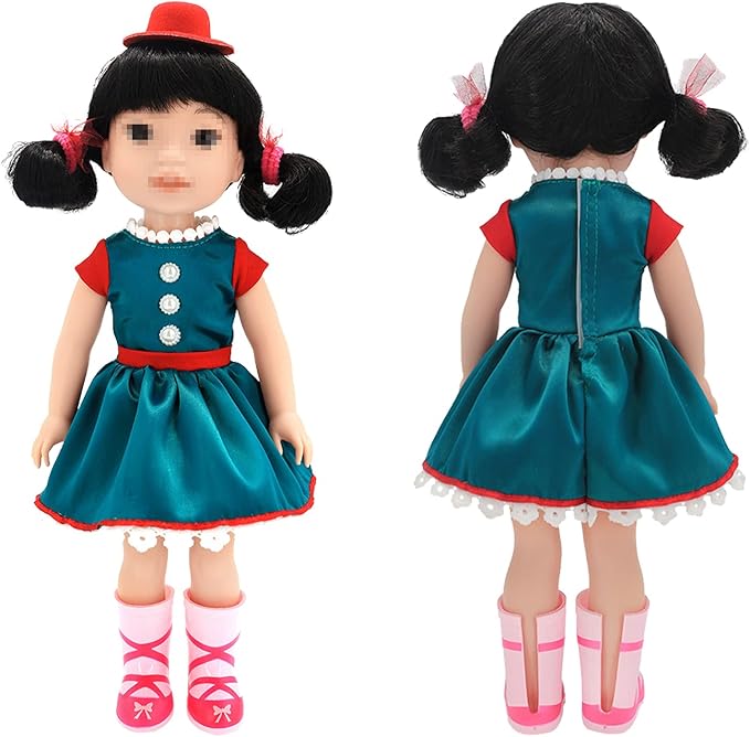 ONEST 10 Sets 14.5 Inch Girl Doll Clothes Outfits Dresses Pajamas Swimsuit, Girl Doll Accessories for 14 to 14.5 Inch Dolls