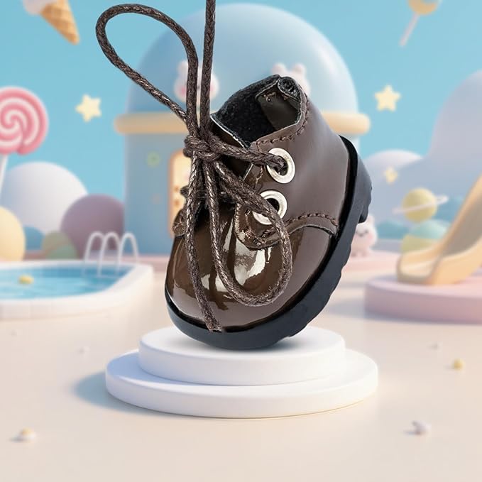 15-17cm Doll Shoes for 15-17cm Doll Boots, 5inch Doll Shoes Accessories Easter Gifts (Brown)