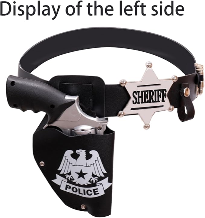 Police Officer Role Play Badge Policeman Costume Accessories for Cop Swat Halloween Party