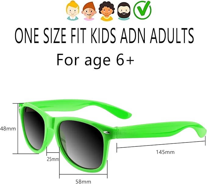TUPARKA 12 Pack Sunglasses Bulk Summer Sunglasses Party Favors Goody Bag Fillers for Birthday Party Beach Pool Party, Green
