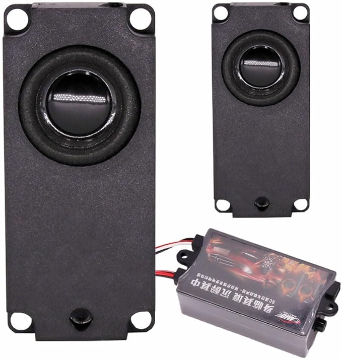 2.4Ghz Rc Car Engine Sound Simulator System with Throttle-Linked Realistic Engine Sounds Compatible with Brushed and Brushless Esc for Rc Vehicles