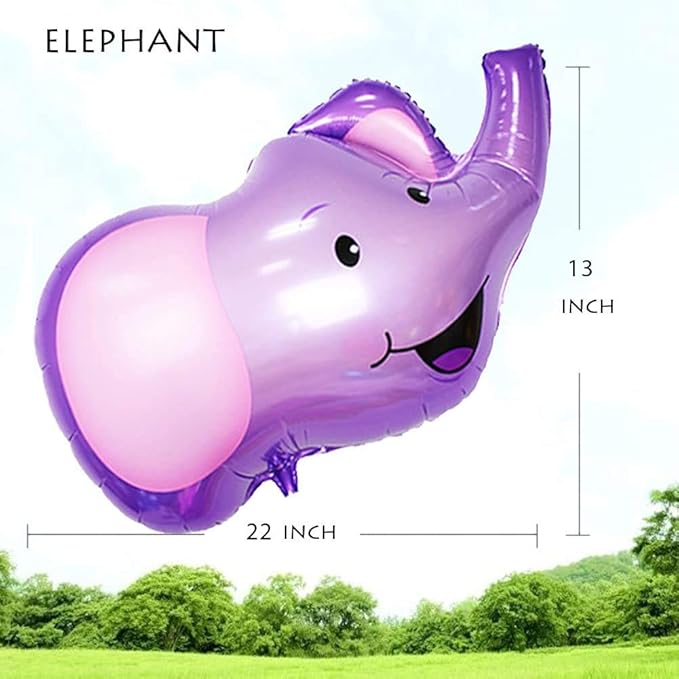 Jungle Safari Birthday Party Decorations - 6 Pack Giant Animal Balloons for Boy Kids' Safari Jungle Baby Shower Wild One Birthday Zoo Party Decorations