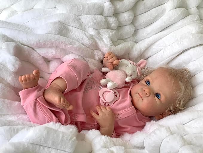 Anano Reborn Baby Dolls Silicone Full Body-18 in Realistic Baby Doll Newborn Girl, Full Silicone Babys Doll Lifelike, Real Life Babys Reborn Dolls Washable with Accessories