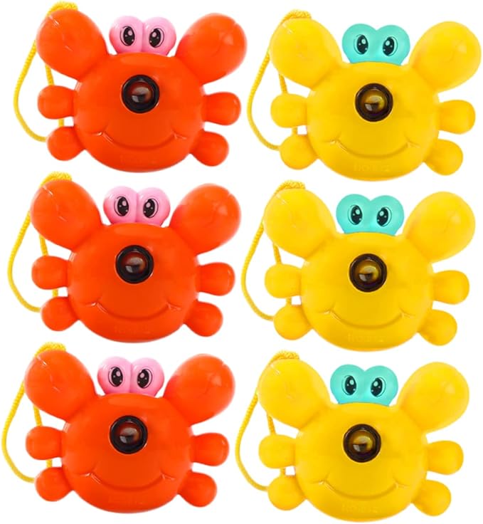 BESTonZON 6pcs Crab Shaped Projection Camera Toy for Boys and Girls Fun Interactive Camera Plaything for Boys and Girls Encourages Imaginative Play and Parent-boy Girl Bonding