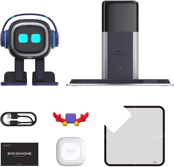 AI Desk Robot Companion - ChatGPT Enabled with Voice Commands & Dance Feature, Interactive Robot Pet with Personality, Comes with Charging Home Station