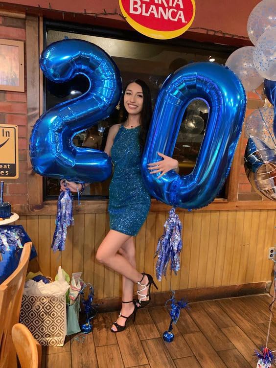 Navy Blue Number 30 Balloon 40 inch, 30 Number Balloons, 30th Navy Blue Birthday Decorations, 30 Year Old Women Men Blue Party Supplies