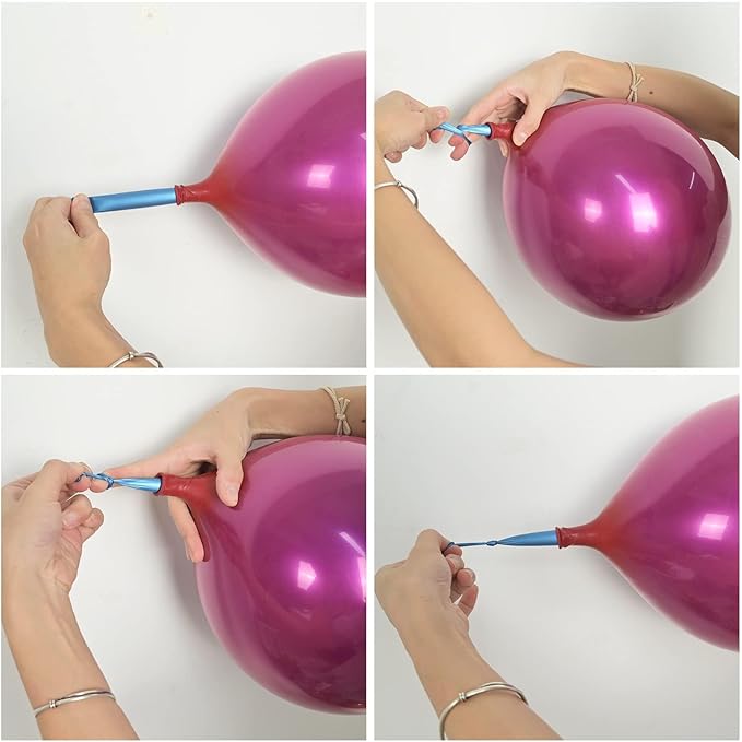 Metallic Fuchsia Balloons 12 Inch, Double Stuffed Chrome Fuchsia Pink Balloons, Shiny Thick Chrome Metallic Magenta Latex Helium Balloon for Women Girls Birthday Wedding Party Decoration Supplies