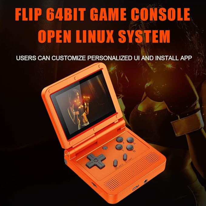 GoolRC Retro Handheld Game Console, with 16G Built-in 2000 Classic Games, Portable Hand Held Open Source Linux System 3.0-in HD IPS Screen Portable Game Console (Red 16GB)