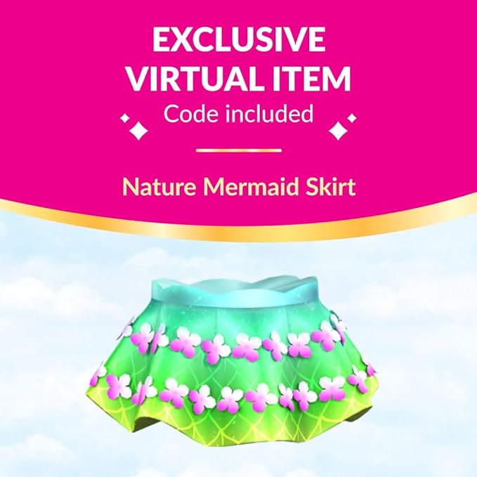 3” Nature Mermaid Fashion Doll - 1 Figure with 9 Fashion Accessories - Virtual Item Code Included - Series 3 - Ages 5+
