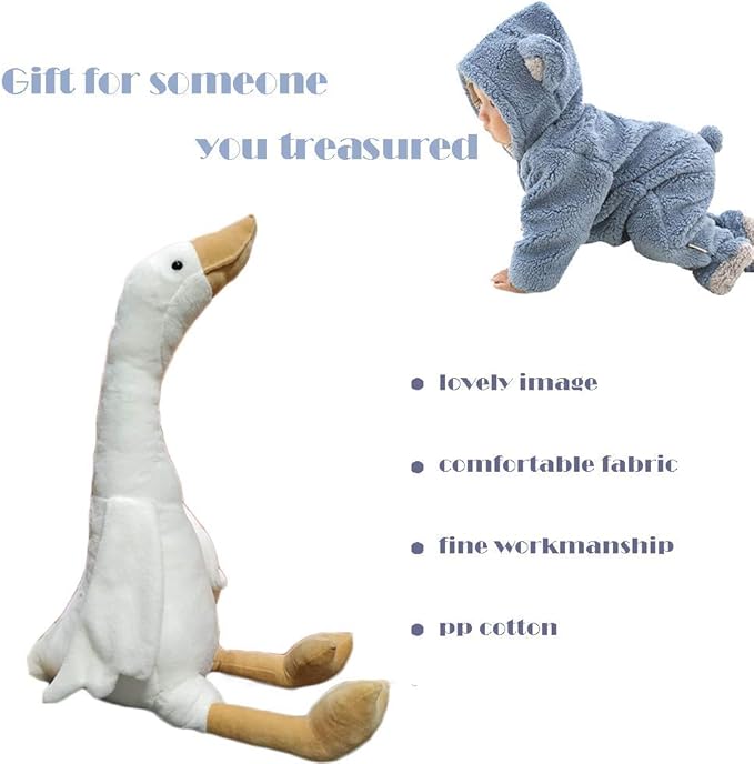 CHELEI2019 15.7" Swan Stuffed Animal,Goose Plush White Stuffed Animal Toy Gifts for Kids