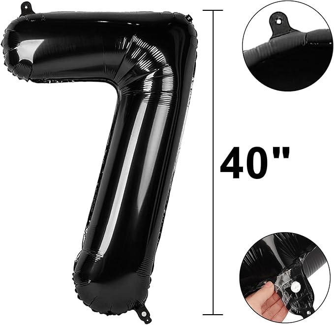 40 Inch Black Number 27 Digital Balloon,Jumbo Mylar Foil Helium Balloon for 27 Balloons for Birthday Party,Wedding Anniversary Party Decorations