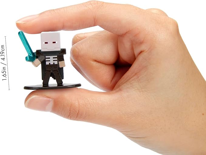 Jada Toys Minecraft Blind Pack Nanofigs Wave 2 (4 cm) - Mystery Box Figure Made of Metal, Collectible Figures Legends Series, from 3 Years, 253261001