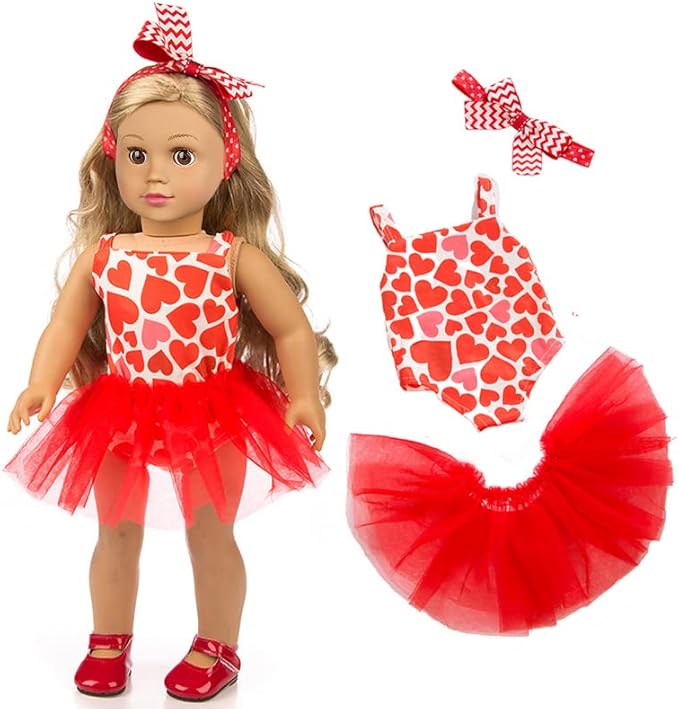 ZQDOLL 19 pcs American Doll Clothes Gift for 18 inch Doll Clothes and Accessories, Including 10 Complete Sets of Clothing