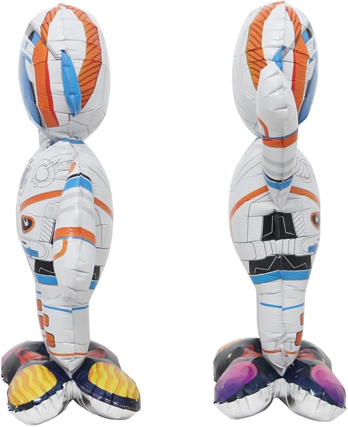 Inflatable Spaceman Astronaut Balloons Base Standing Foil Balloon Boys Space Theme Birthday Party Kids Inflatable Rocket Toys Decor (Base Astronaut)