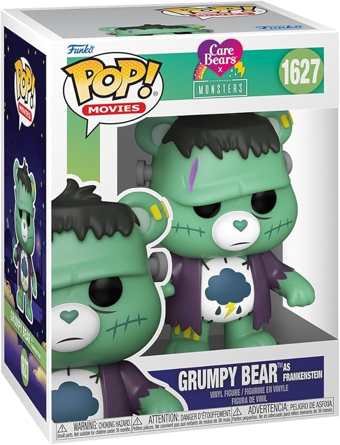 Funko Pop Movies: Universal Monsters X Care Bears - Grumpy Bear As Frankenstein - Collectable Vinyl Figure - Gift Idea - Official Merchandise - Toys for Kids & Adults - Horror Fans