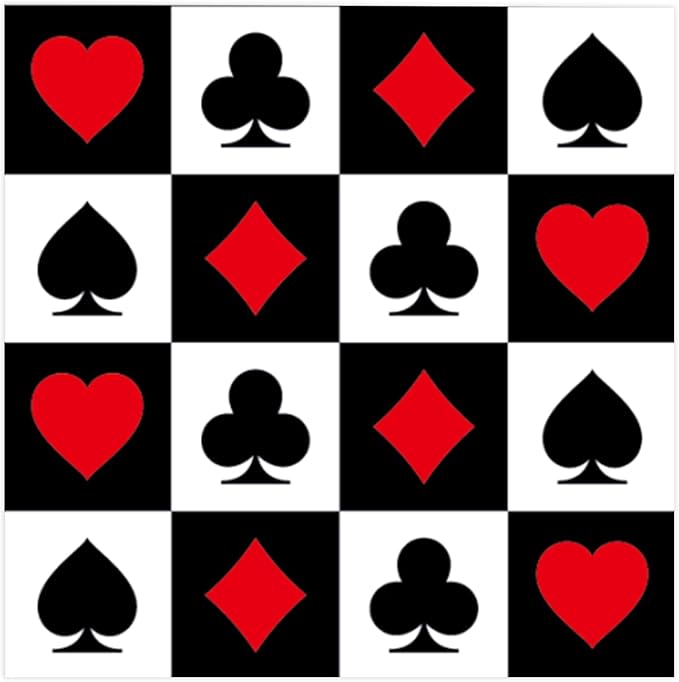 40Pcs Casino Poker Card Party Napkins Las Vegas Theme Party Paper Napkins Disposable Party Napkins Set Texas Holdem Paper Luncheon Napkins Casino Poker Card Theme Party Supplies
