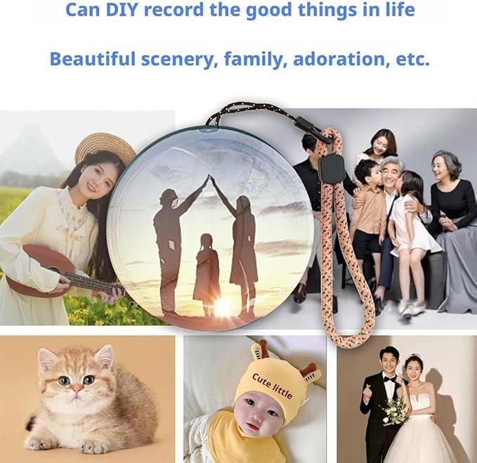 2.76" Crystal Ball Video Player, 3D Memory Orb Ball Digital Display Memory Sphere Lamp with Sound, Uploadable Videos & Photos, Personalized Gift for Birthday Anniversary Xmas